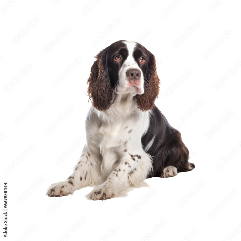 English Springer Spaniel dog breed isolated no background