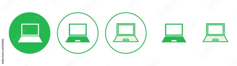 Laptop icon set. computer icon vector Laptop icon set. computer icon vector