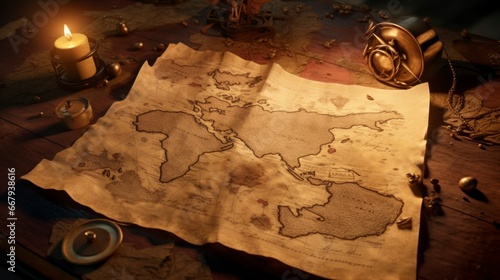 treasure map in good condition in high quality
