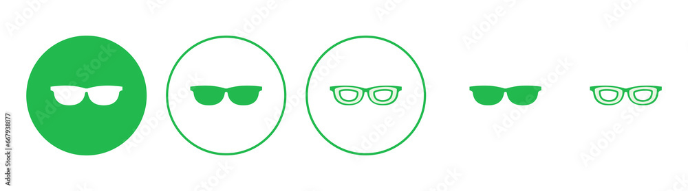 Glasses icon set. Glasses vector icon Glasses icon set. Glasses vector icon