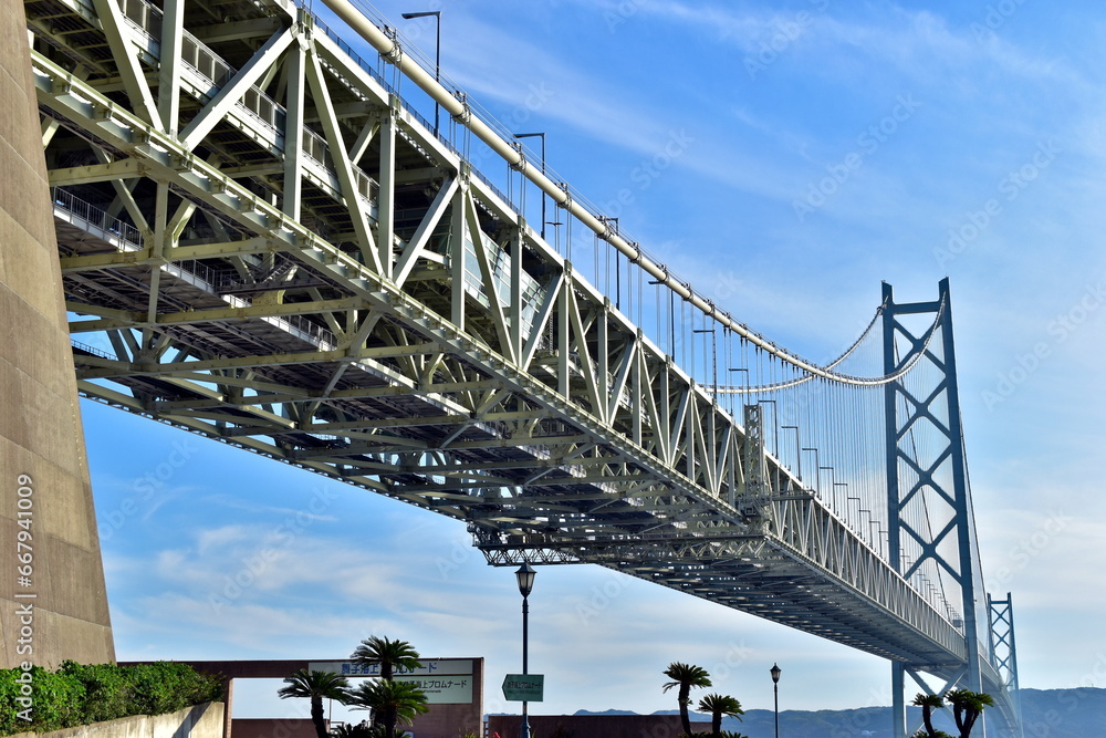 Fototapeta premium 橋 兵庫 明石海峡大橋 舞子海上プロムナード