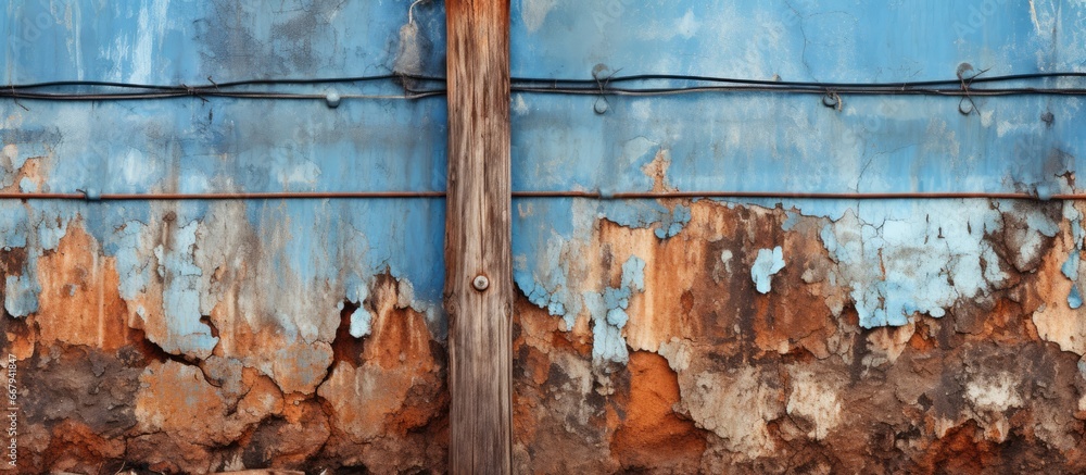 Rusted steel cement is hazardous when electric poles deteriorate