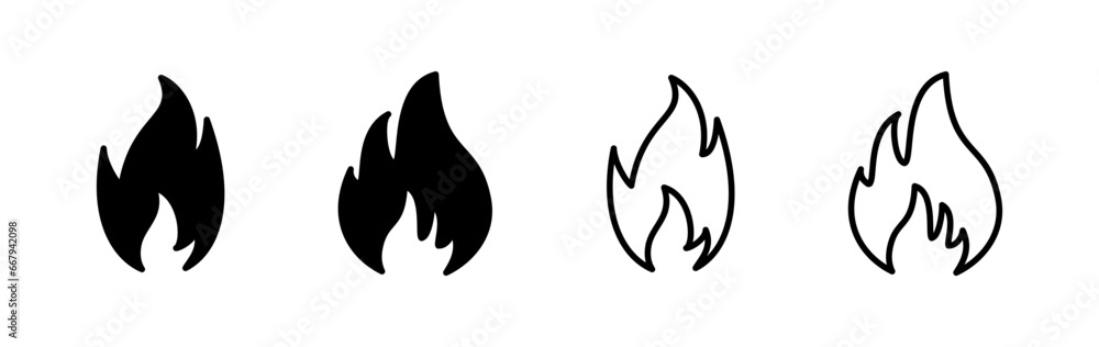 Fire icon vector. fire flame icon Fire icon vector. fire flame icon