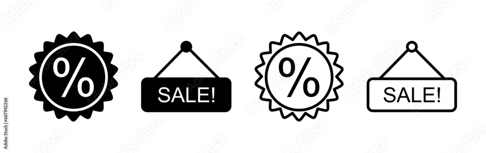 Discount icon vector. shopping tags. percentage icon - obrazy, fototapety, plakaty 