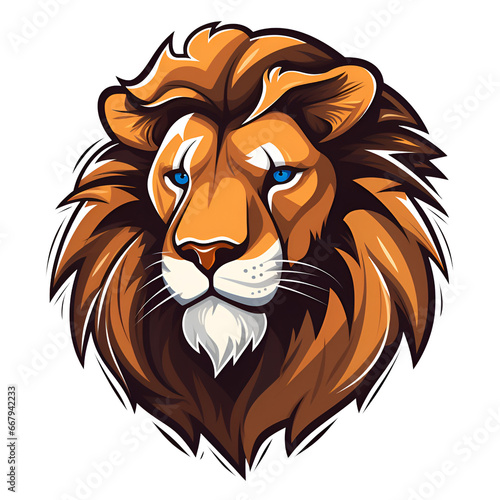 Lion Cartoon Style Logo Lion Vector Style Illustration No Background Applicable to Any Context Perfect for Print on Demand Merchandise