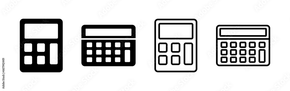 Calculator icon vector. math icon. finances sign Calculator icon vector. math icon. finances sign