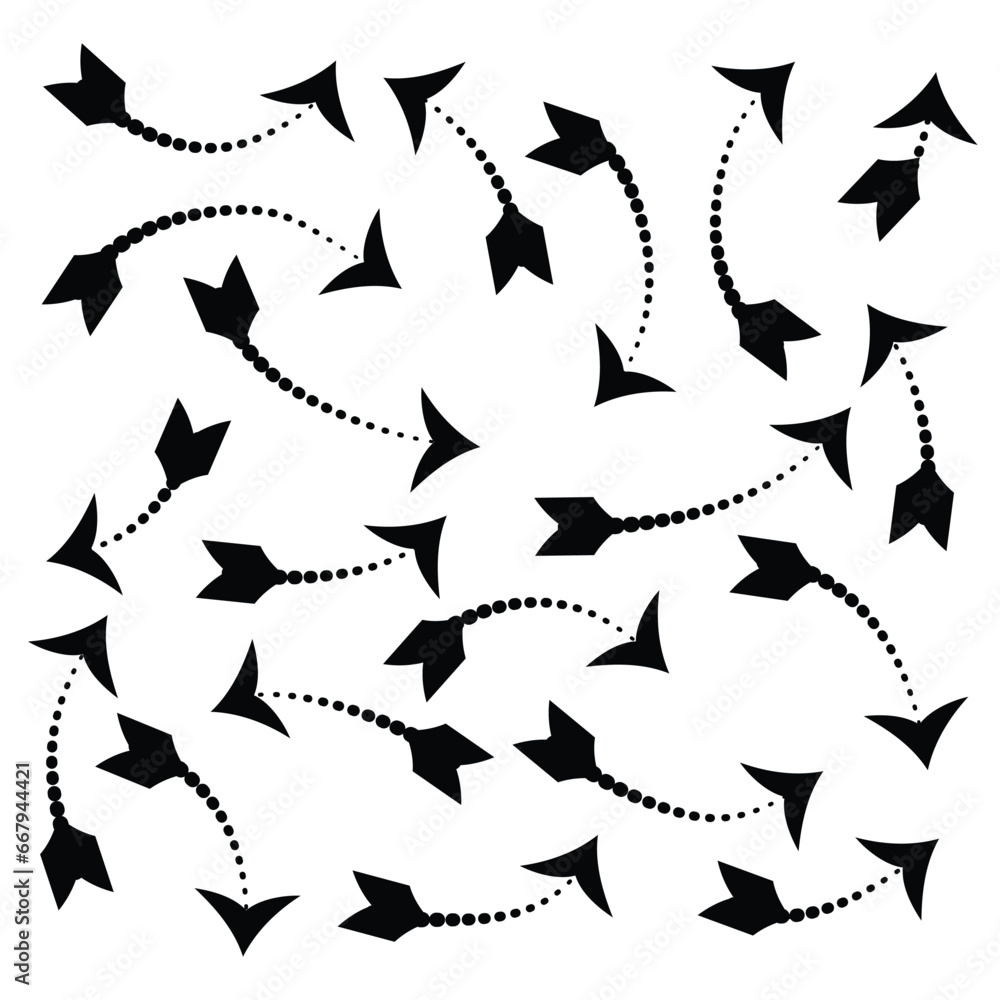 Hand drawn Set of Arrow Elements in Doodle Style. Vector arrows set. Hand drawn Set of Arrow Elements in Doodle Style. Vector arrows set.
