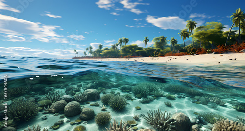 View of fish underwater in beautiful ocean waters with all its landscapes