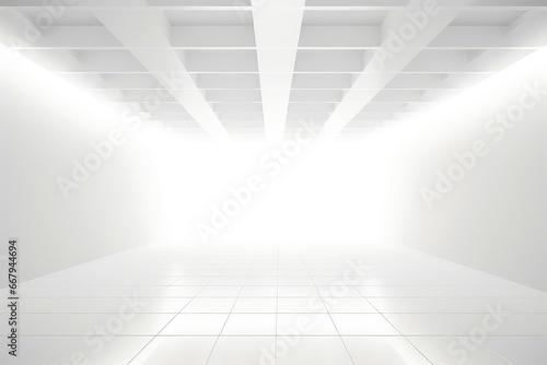 Abstract futuristic architecture background  Minimal technology white backdrop