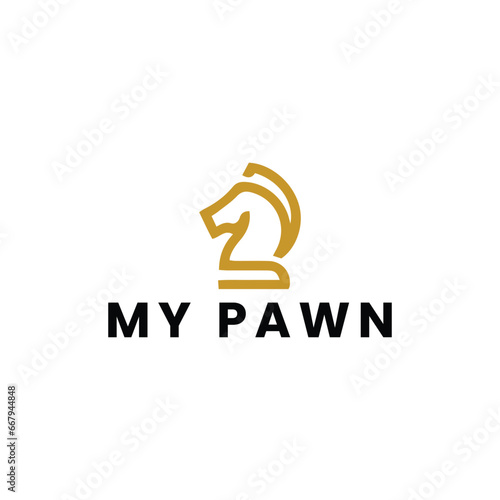 pawn logo design vector format