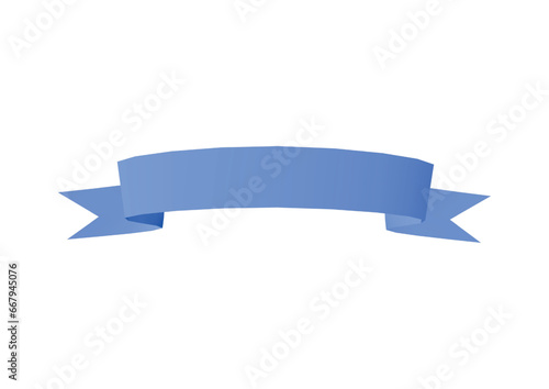 ribbon banner decorative blue ribbon. vector illustration