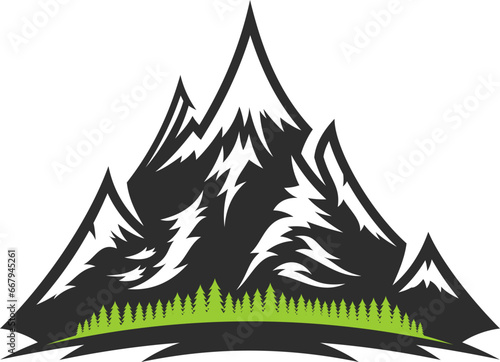 gambar vektor gunung untuk desain logo photo