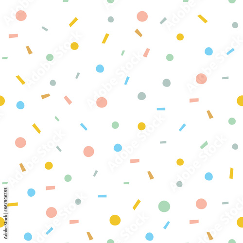 Pastel confetti print seamless repeating pattern wrapping paper decor birthday celebration
