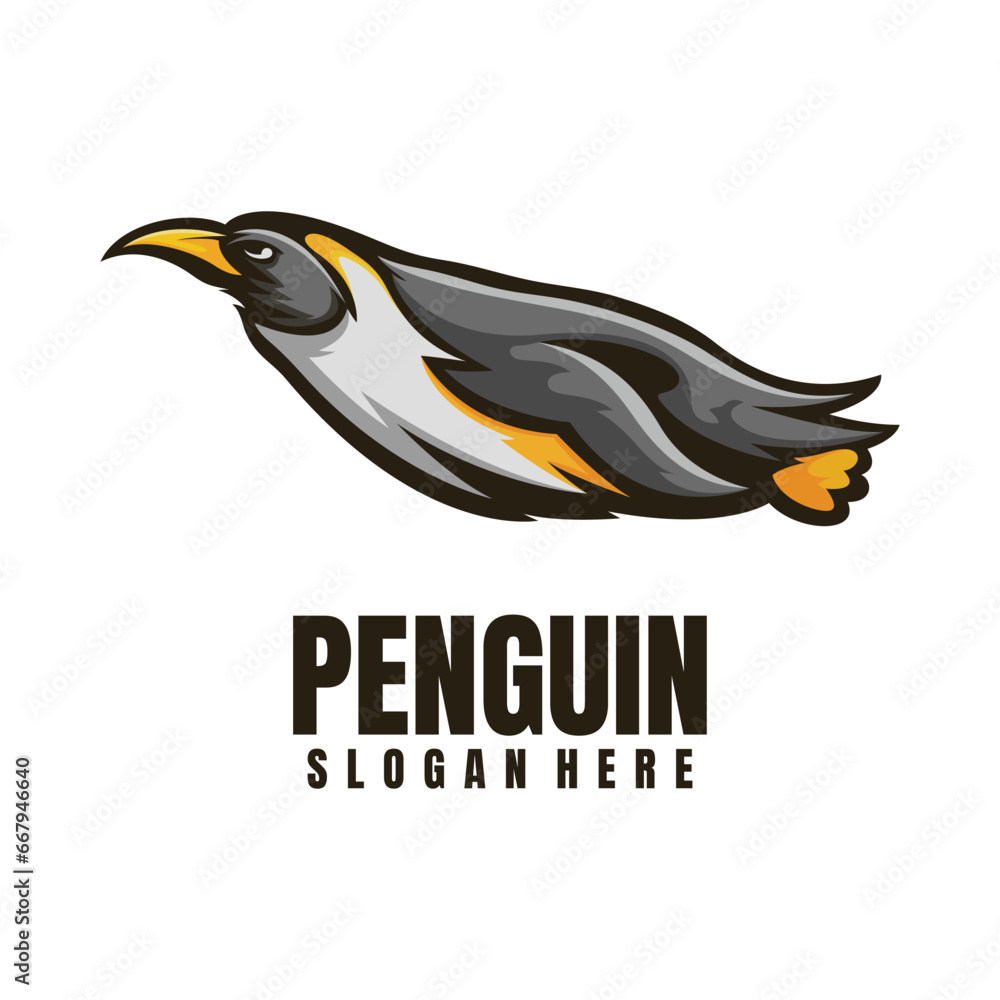 Naklejka premium Illustration Penguin Mascot Logo