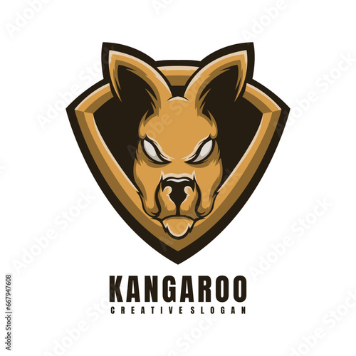 Illustration Head Kangaro Mascot Logo