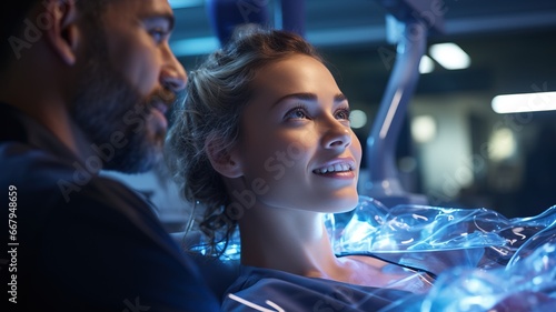 Woman in a dental appointme...