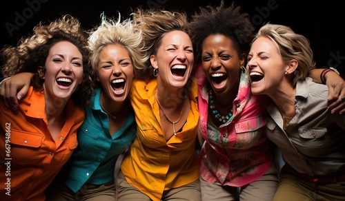 Diverse group of female fri...
