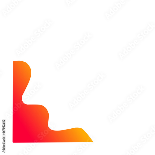 Orange Gradient Abstract Corner