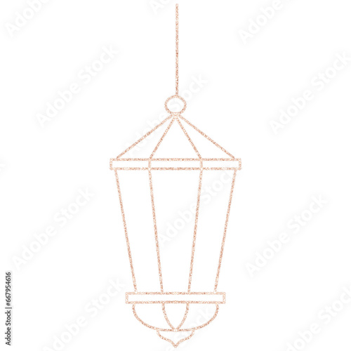 gold islamic lantern