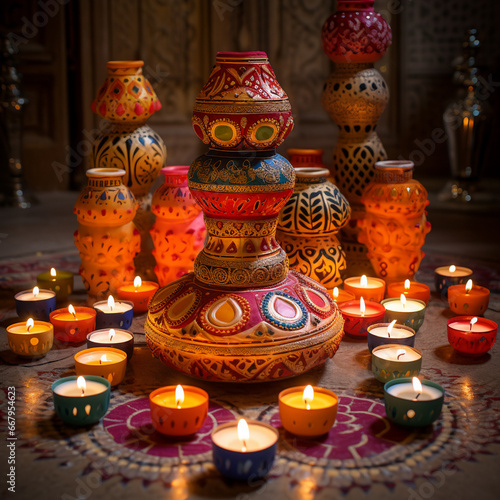 Diwali festival decorations.