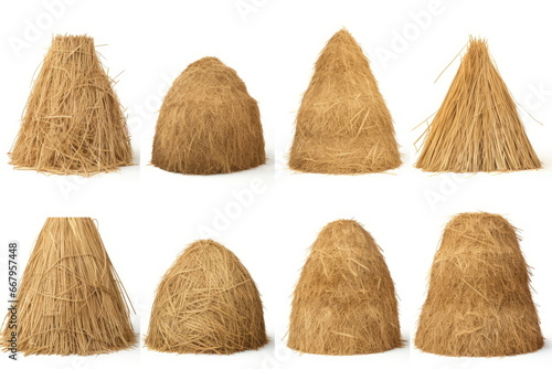 Photographie haystack on white background