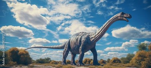 Big monster brontosaurus. Generative AI technology.