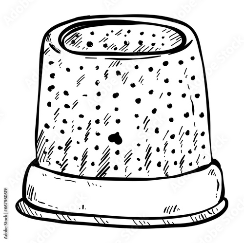 thimble hand drawn