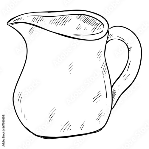 pot coffee hand drawn