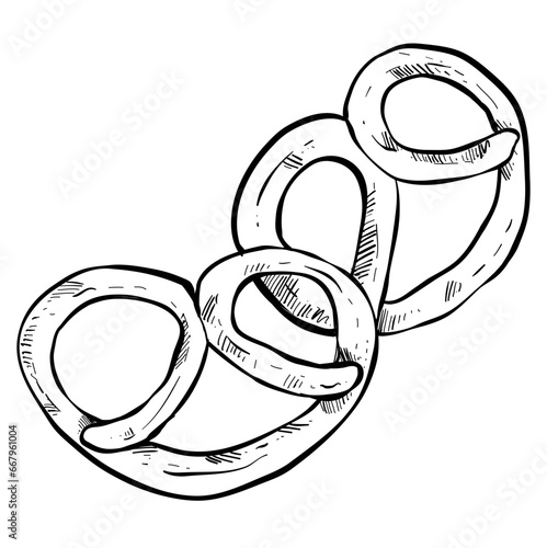 pretzel bakery hand drawn