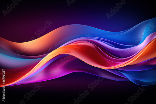 Elegant and Dynamic: Abstract Multicolor Wavy Motion Background Delights