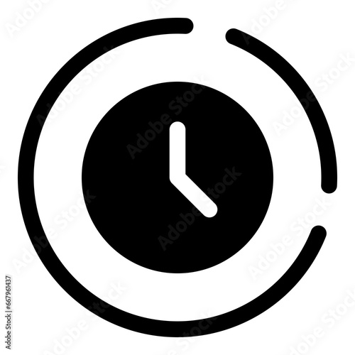 Clock icon for time, deadline and scheduling