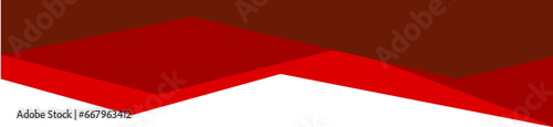 Red Abstract Geometric Header Border Isolated Vector