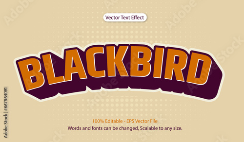 3d orange brown editable text effect . vector