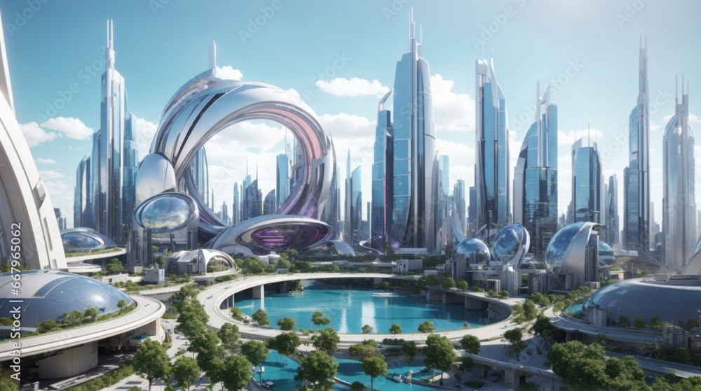 Obraz premium Space city