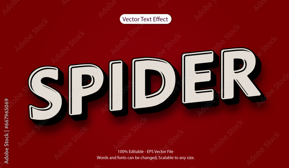 3d white on red editable text effect. vector 3d white on red editable text effect. vector