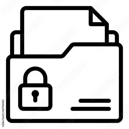 Data Privacy black outline icon