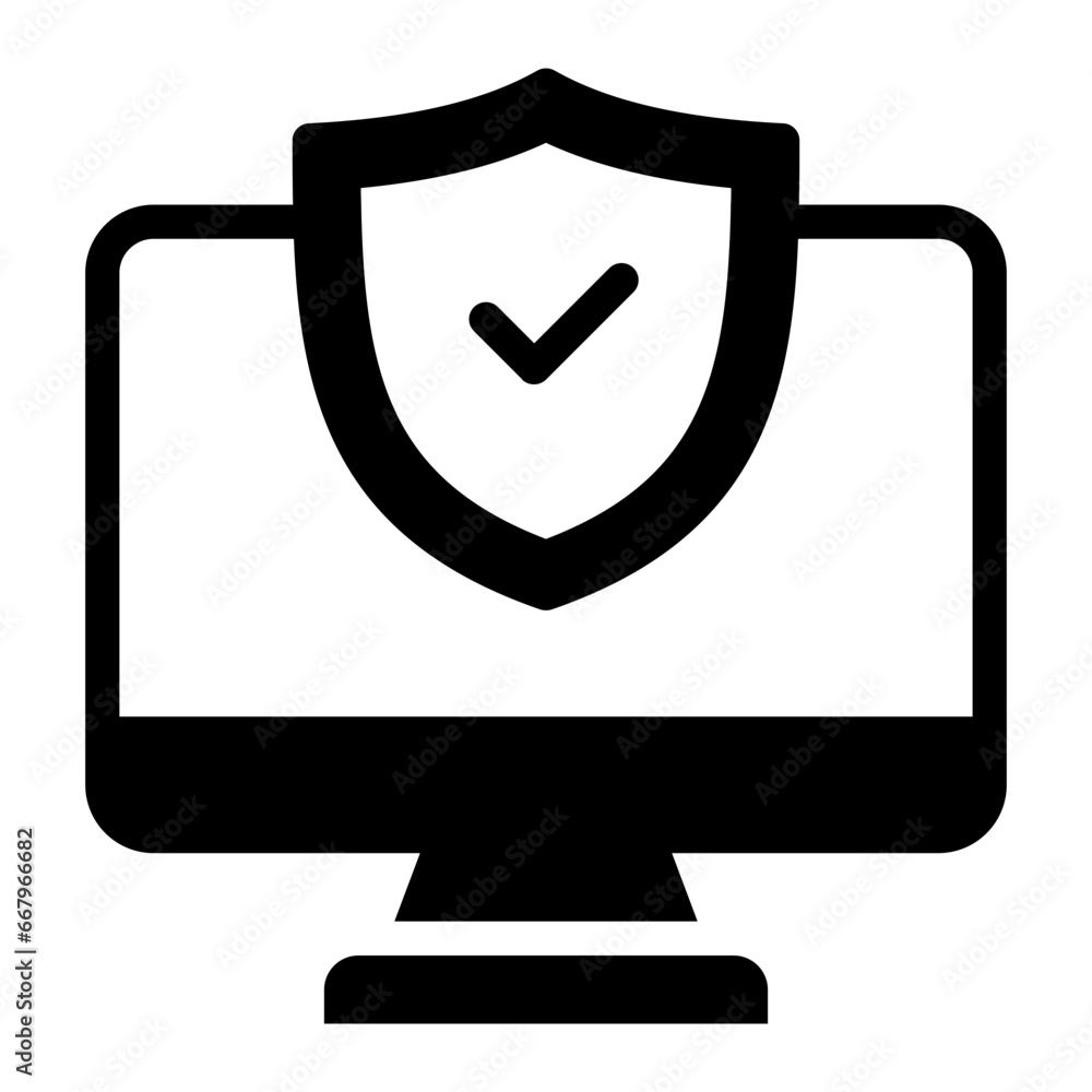 Antivirus black solid glyph icon Antivirus black solid glyph icon