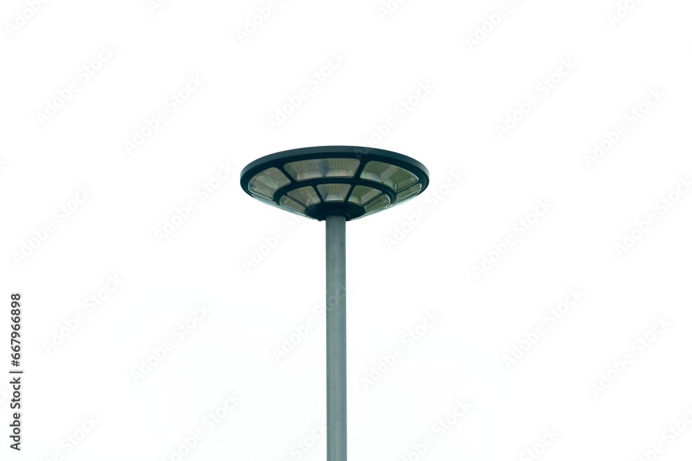 Solitary solar cell light pole on a transparent background Solitary solar cell light pole on a transparent background