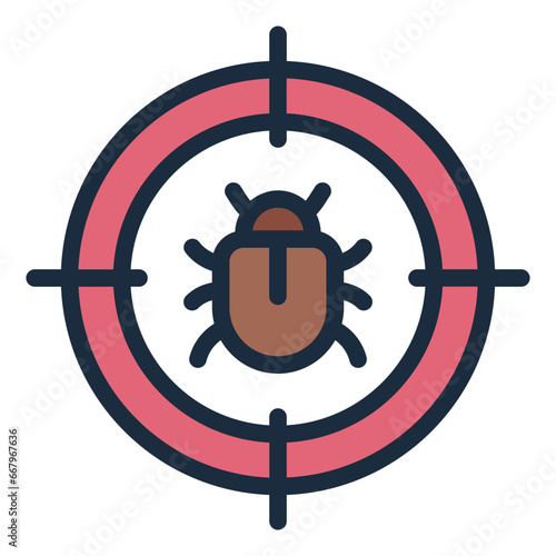Target color filled line icon