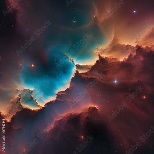 A luminous, sentient nebula resembling a cosmic river, flowing through the celestial plains1