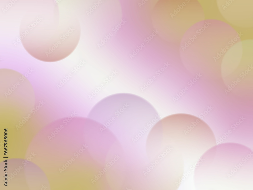 ふんわり淡いカラーの水玉抽象背景ピンク系