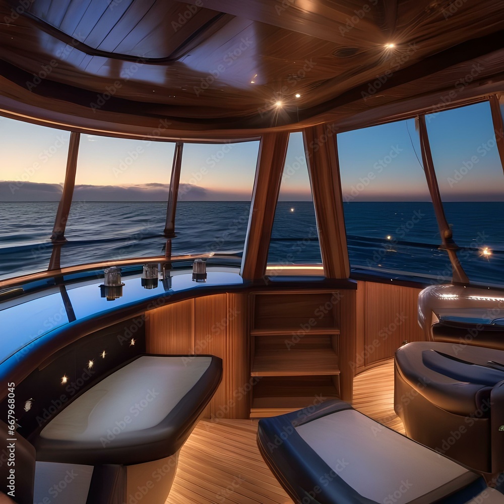 Fototapeta premium A cosmic mariner, sailing the celestial seas in a starlit vessel, navigating the cosmic constellations1