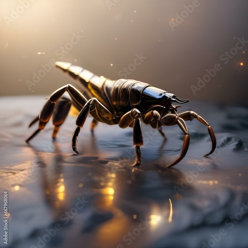 An ethereal  celestial scorpion with stingers of dark matter  poised to defend its celestial lair4