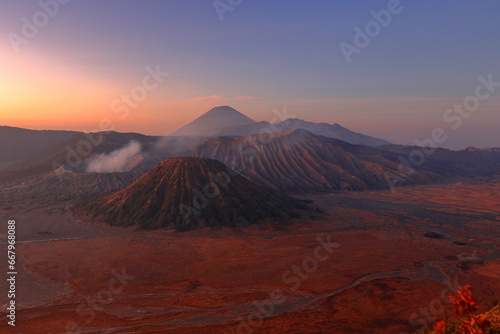 Mountain Bromo volcano in Bromo Tengger Semeru National Park in Bromo  East Java  Indonesia