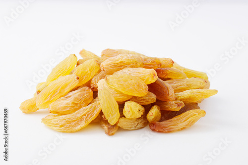 Raisin or dry grapes isolated on white background
