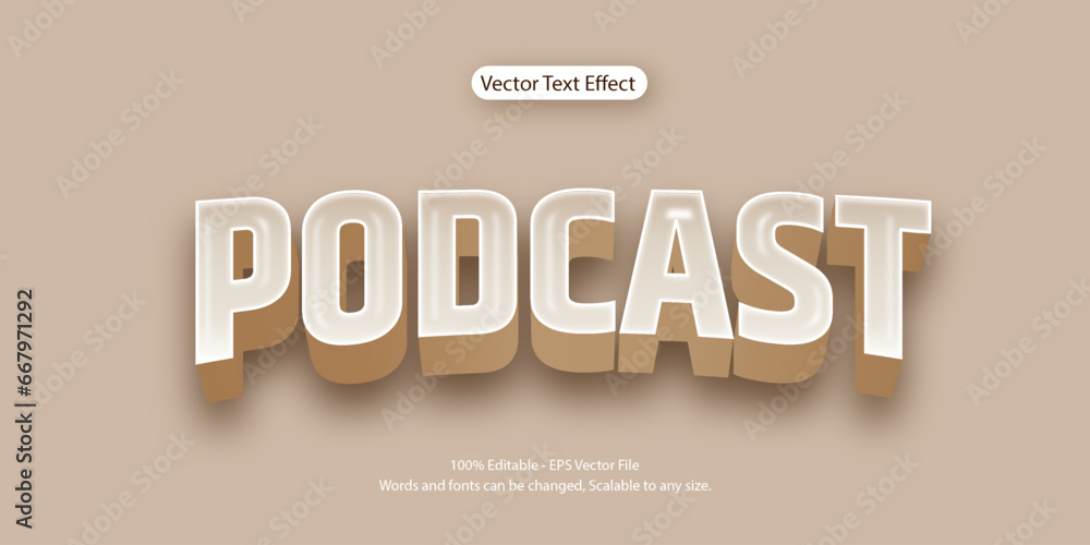 3d beige editable text effect. vector 3d beige editable text effect. vector