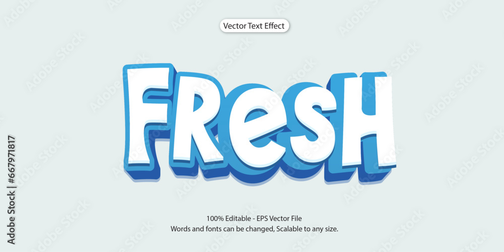 fresh white blue editable text effect