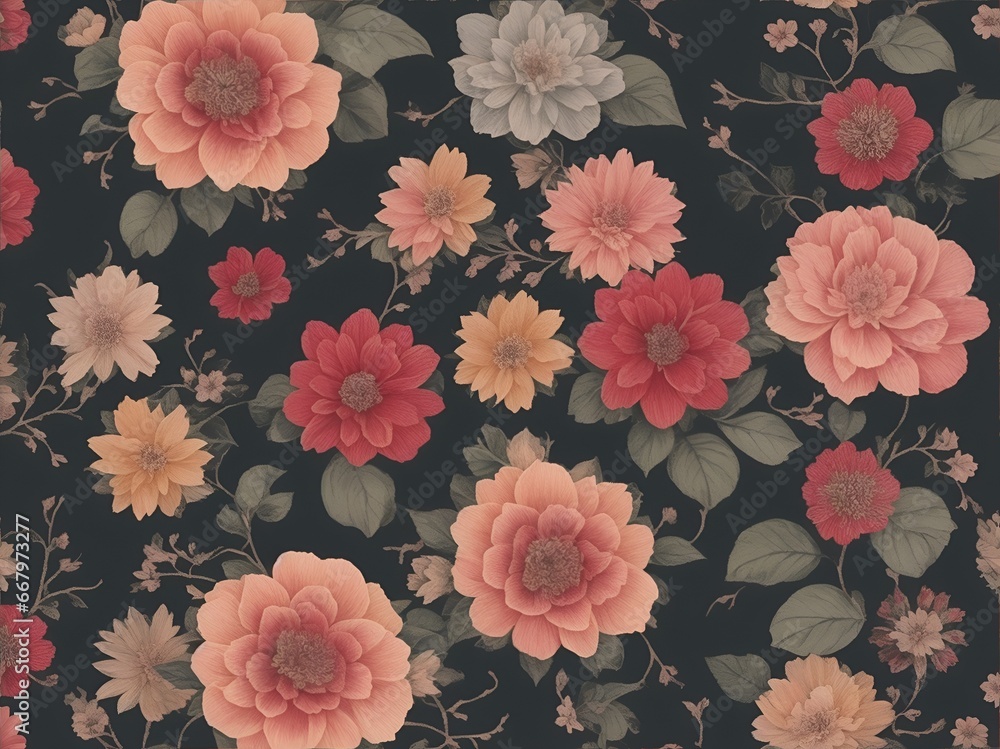 seamless pattern with roses seamless pattern with roses