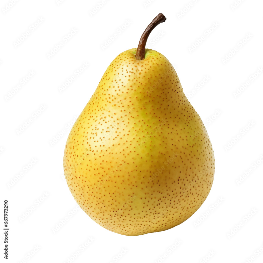 Asian Pear, transparent background, isolated image, generative AI
