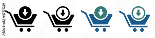 Add product to cart vector icons